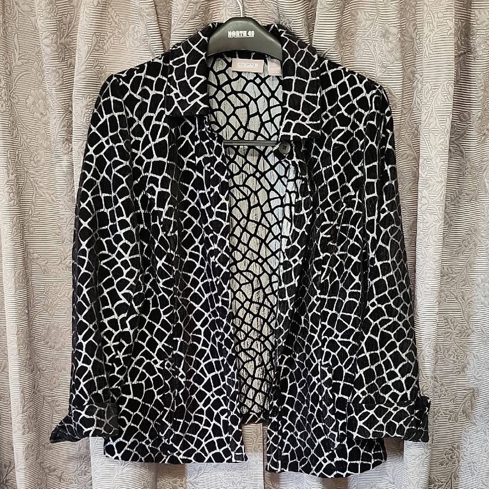 Chico's Monochrome Textured Jacket